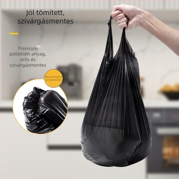 Vastagított szemeteszsákok, szakadásállóak, otthoni és szállodai, catering felhasználásra; hordozható műanyag zacskók