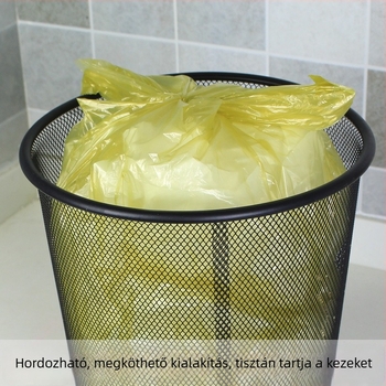 dehub Vastagított egyszer használatos szemeteszsákok, váll-stílusú fogantyúval, otthoni használatra, konyha és fürdőszoba