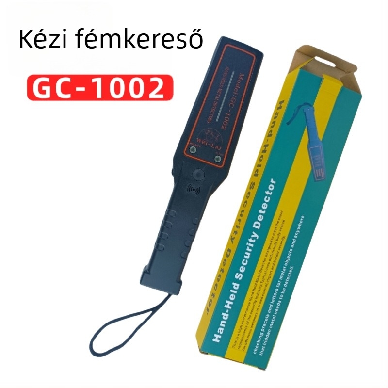 GC-1002 Kézi fémkereső, nagy érzékenységgel – hordozható biztonsági szkenner