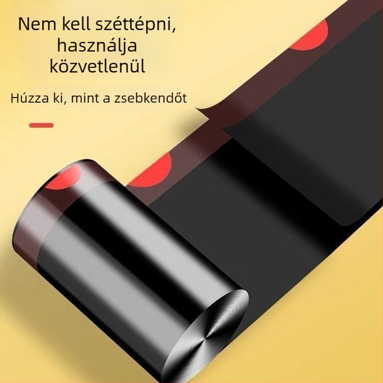 Tépésmentes fekete szemeteszsákok háztartási és kollégiumi használatra, kézi hordozású, vastagított egyszer használatos konyhai műanyag zacskók