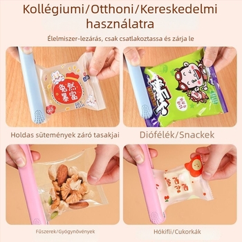 Mini záró készülék otthoni használatra, hordozható hőzáró készülék műanyag csomagolásokhoz