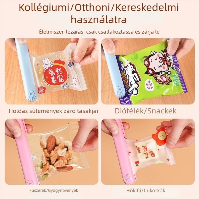 Mini záró készülék otthoni használatra, hordozható hőzáró készülék műanyag csomagolásokhoz
