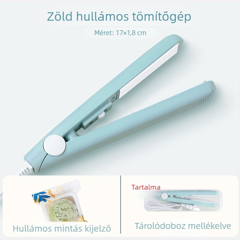 Mini záró készülék otthoni használatra, hordozható hőzáró készülék műanyag csomagolásokhoz