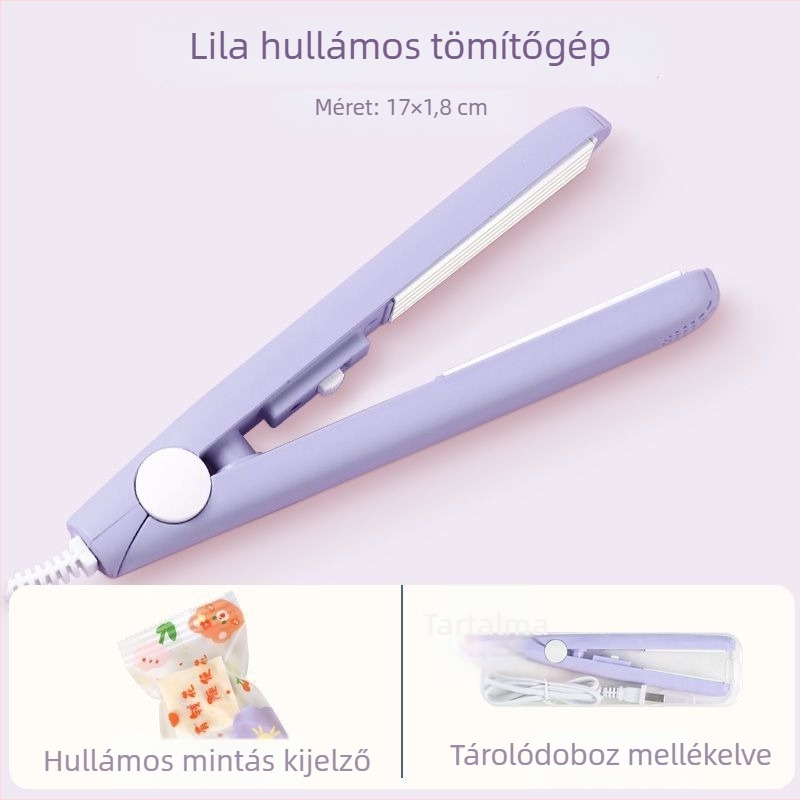 Mini záró készülék otthoni használatra, hordozható hőzáró készülék műanyag csomagolásokhoz