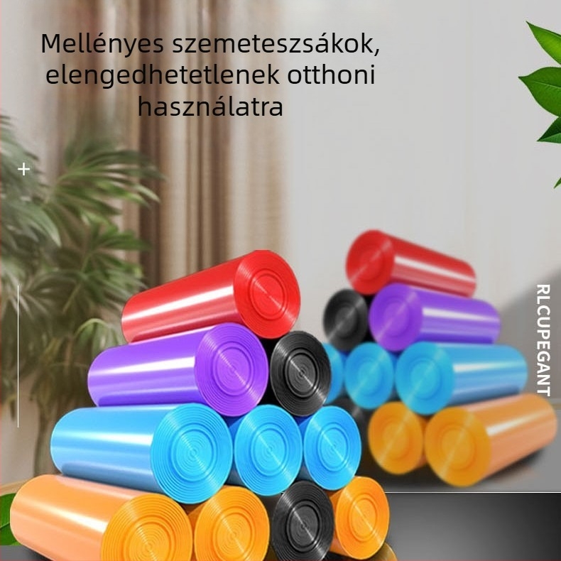 Libizheng Vastagított mellény-stílusú szemeteszsák, 5 tekercs, 45 x 62 cm, 100 db