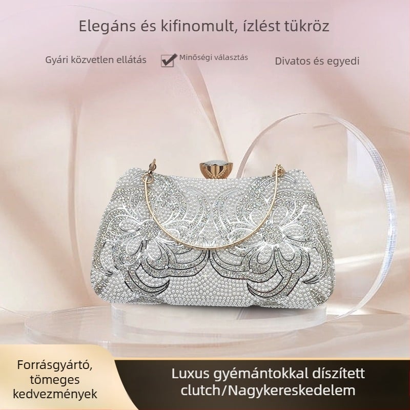 PU bőr esküvői és bankett clutch, elegáns négyszögletes kis táska estélyi ruhákhoz