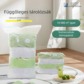 Utazási ruhák tárolására szolgáló háromdimenziós, zárható tárolózsák, vákuummentes