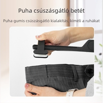 Kinyújtható nadrágakasztó műanyag klipszekkel nadrágokhoz és szoknyákhoz — többfunkciós ruhaklipek