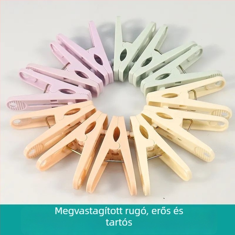 Háztartási műanyag ruhacsipeszek, tartósak, kis méretűek, szélállóak, ruhák és törölközők rögzítéséhez