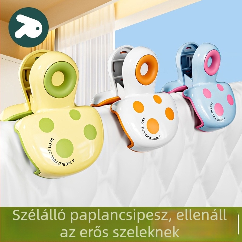 Multifunkcionális szélálló ruhaszárító kapocs, csúszásmentes, varrat nélküli kialakítás, nagy méretű rögzítő lepedők és ágyneműk számára