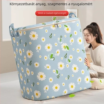 Daisy paplan tároló táska, megvastagított, extránagy kapacitású, kocka alakú, ruhákhoz és paplanokhoz