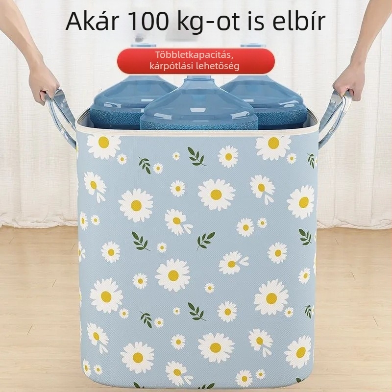 Daisy paplan tároló táska, megvastagított, extránagy kapacitású, kocka alakú, ruhákhoz és paplanokhoz