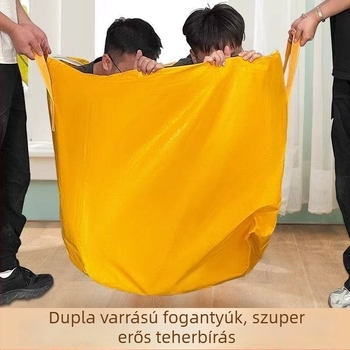 Költözőcsomagoló táska, rendkívül nagy kapacitású, összecsukható, vastag, kopásálló, vízálló és porálló, dupla fogantyúval, ágynemű és ruhák tárolására