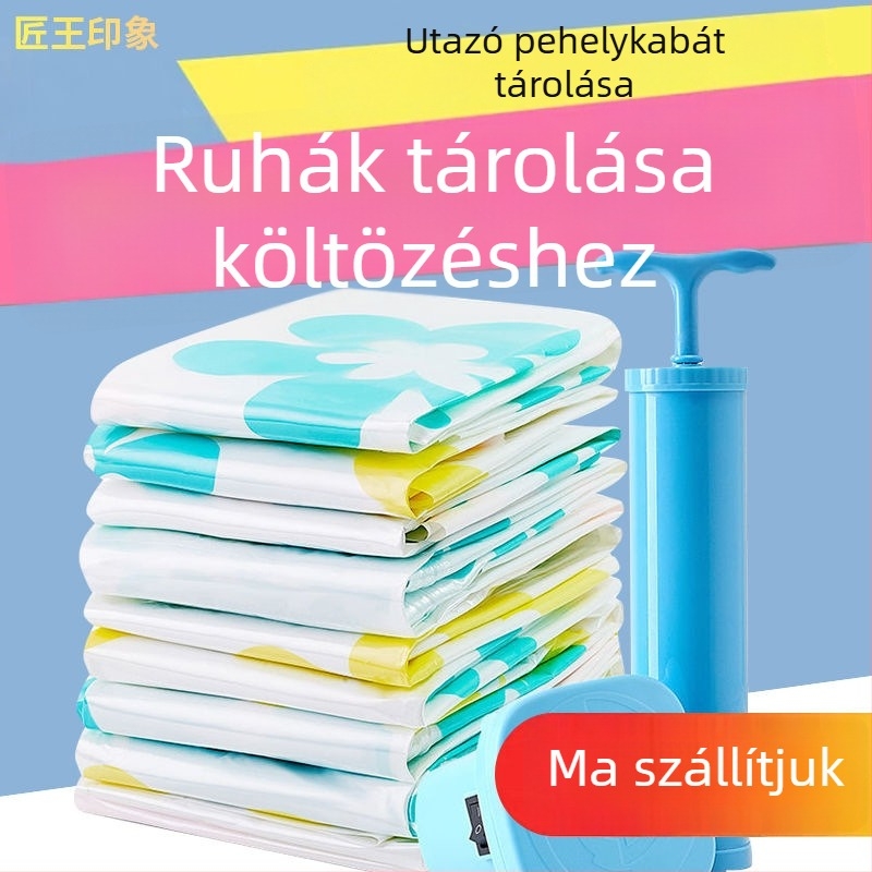 Ruhák és paplanok tárolására szolgáló vákuumos tömítő tasakok, XL méret, háztartási használatra