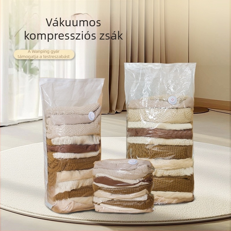 Xuantong B 3D 80x100 cm Kompressziós tároló tasak ágyneműhöz és ruházathoz, vákuumzárással