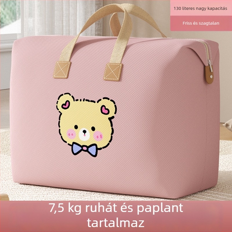 Nagy kapacitású nem szőtt quilt tároló táska, kocka alakú