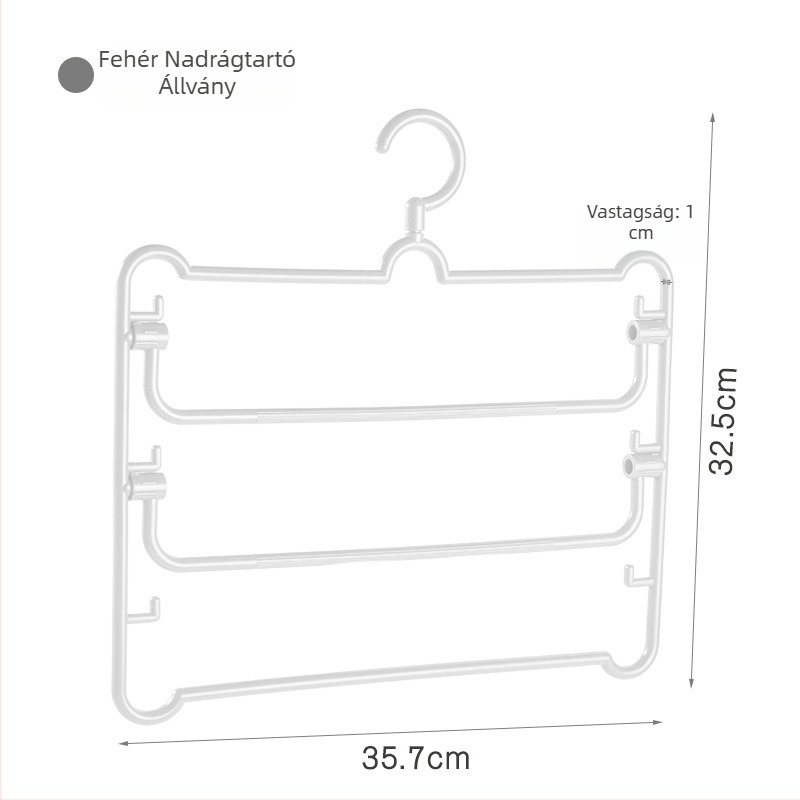 Többszintes nadrágakasztó klipekkel a gardróbhoz, többfunkciós szárítás