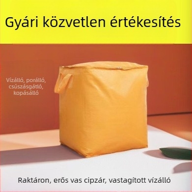 Nagy kapacitású költöztető és tároló táska, vízálló, vastag szövött anyagból, szervező kollégiumi szobához