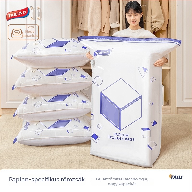 Ruhákhoz és dunyhákhoz vákuumos tömítő tasak – otthoni rendszerezés