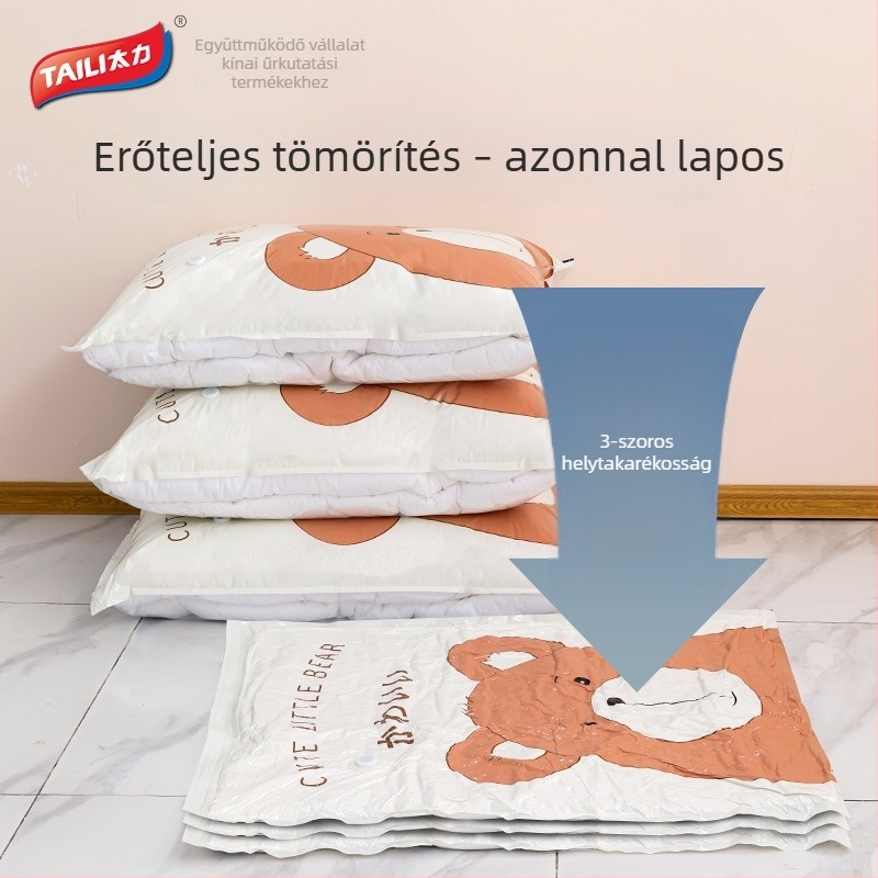 Powerful vákuumos tömörítő tasak paplanok és ruhák számára, kettős használatú tároló