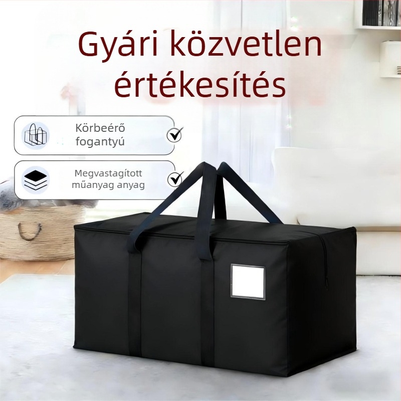 PE szövött táska filmbevonattal, összecsukható költöztető táska megerősített alappal, vízálló ágyneműtároló táska