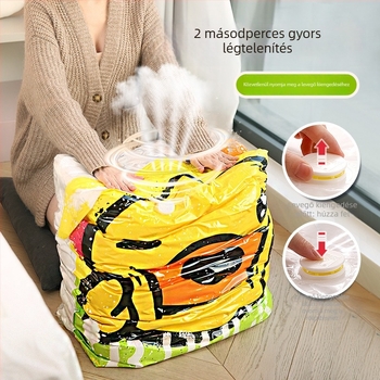 Pumpa nélküli vákuumos tömítő zsák paplanok és ruhák tárolására – 3D tárolózsák