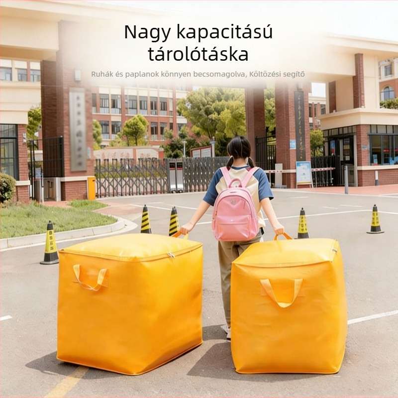Vastagított paplan-tároló táska költöztetéshez – nagy kapacitású, fonott kialakítású tároló utazásokhoz és rendszerezéshez