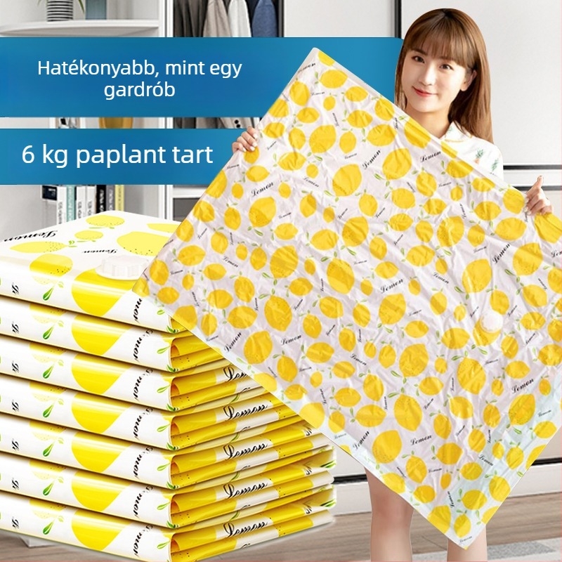 Vákuumos tárolózsák vastagított kivitelben ruhákhoz, paplanokhoz és kabátokhoz pumpával