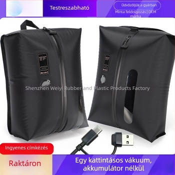 Beépített pumpás TPU vákuum tömörítő tasak poggyászhoz
