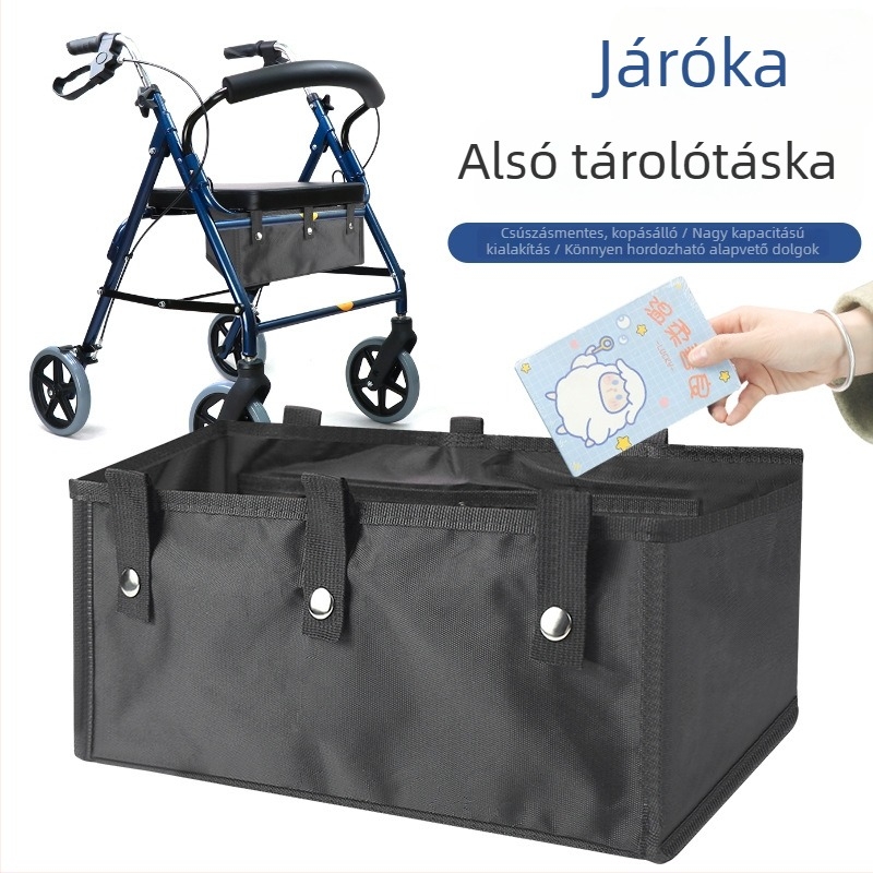 Járósegítőhöz alsó tárolóedény, függő, nagy kapacitású tárolótáska