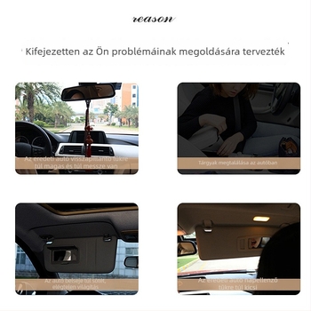 Autó napellenzőjéhez sminktükör LED világítással, törésálló, HD tükör.