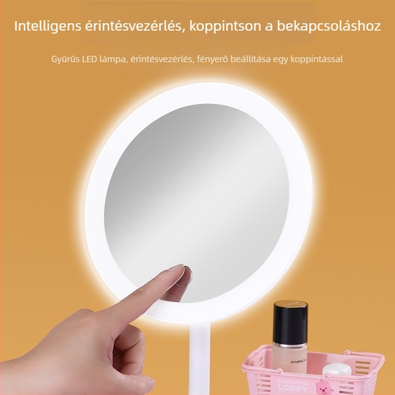 LED asztali sminktükör, állítható fényerővel és okos funkciókkal – otthonra vagy kollégiumba