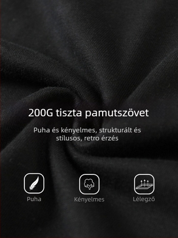 Pamut rövid ujjú T-shirt mintával, uniszex, laza szabás, kerek nyak, nyár