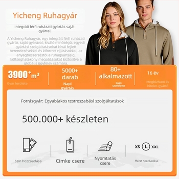 Férfi kapucnis rövid ujjú waffle szövésű egyszínű póló, laza szabás, lélegző, mindennapi sport