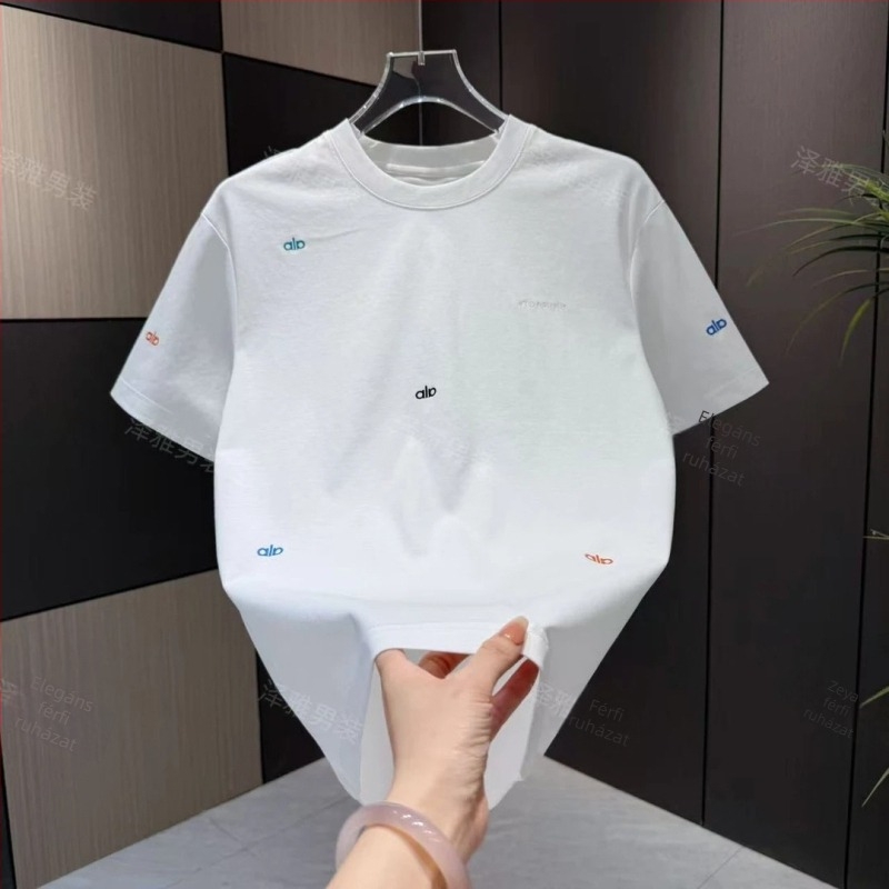 Nyári koreai stílusú férfi rövid ujjú T-shirt betűgrafikával, minimalist és stílusos