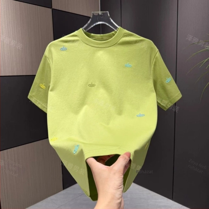 Nyári koreai stílusú férfi rövid ujjú T-shirt betűgrafikával, minimalist és stílusos