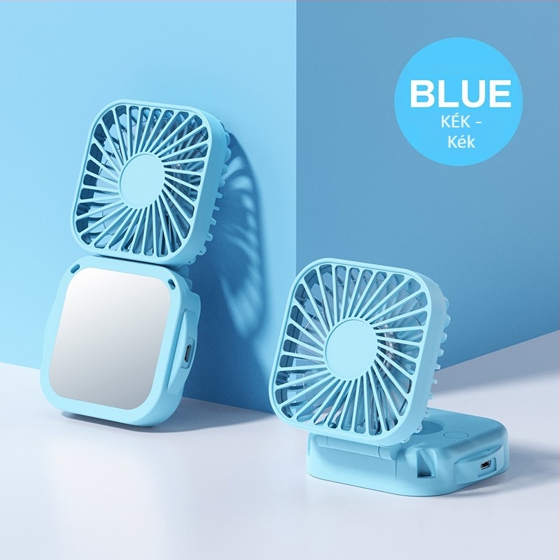 Mini nyakba akasztható összecsukható ventilátor, USB-töltésű, hordozható kültéri használatra és irodai ajándék