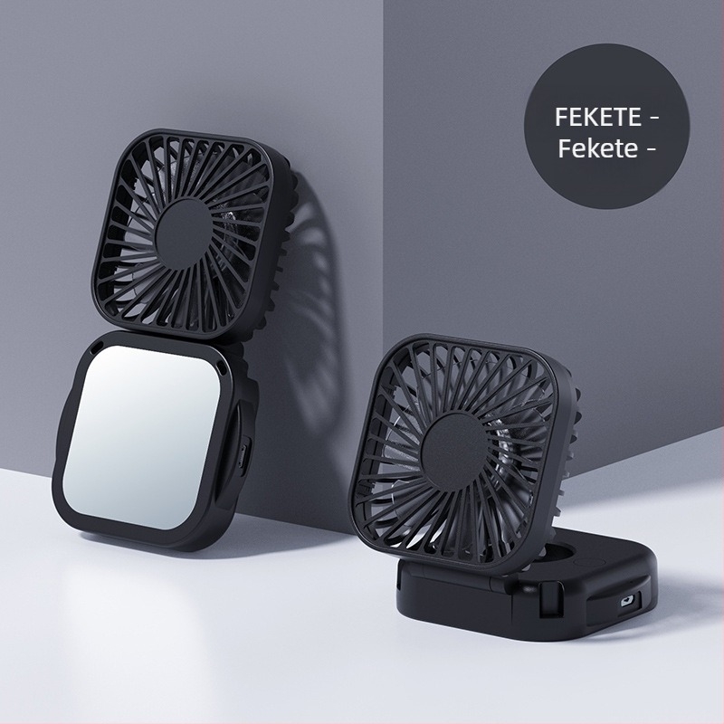 Mini nyakba akasztható összecsukható ventilátor, USB-töltésű, hordozható kültéri használatra és irodai ajándék