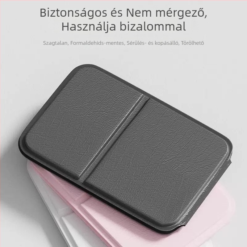 PU hajtogatható sminktükör, utazáshoz, kézben tartható, mini zsebtükör