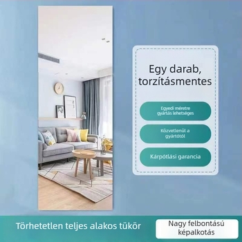 Öntapadós teljes hosszúságú tükör, geometriai akril tükör, törésálló, egyedi méret