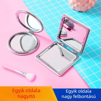 Kisméretű, összecsukható kétoldalas sminktükör, hordozható — DIY ajándék.