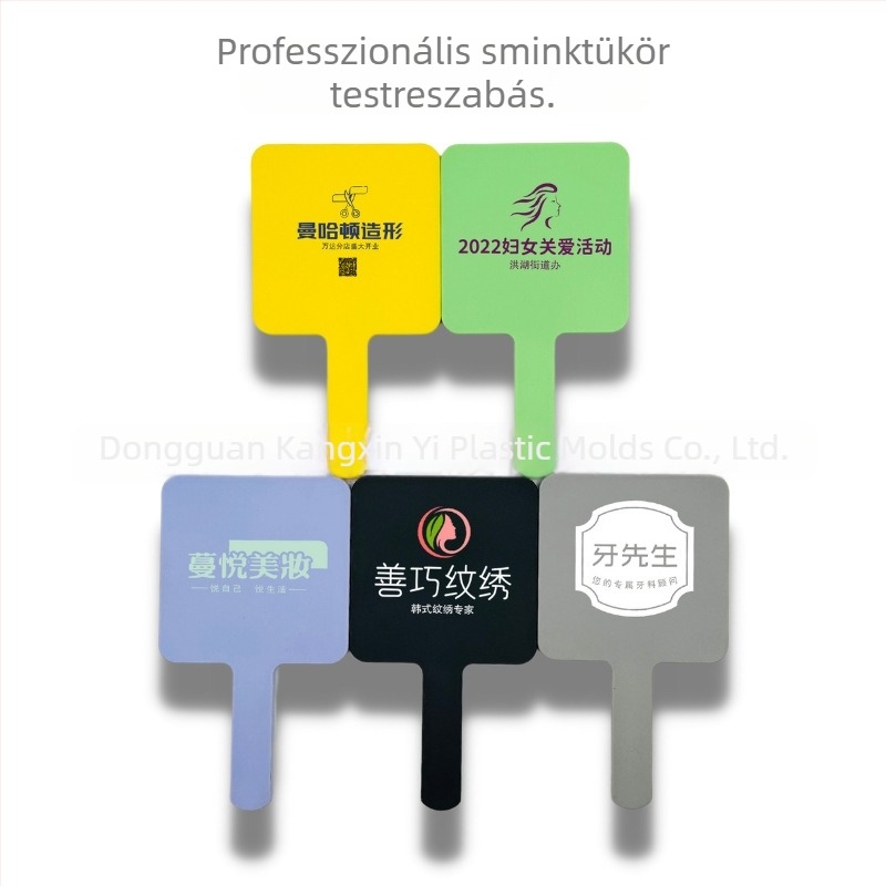 Prémium sminktükör személyre szabott logóval, trendi és minimalist dizájn, hordozható mini kozmetikai tükör