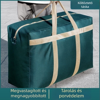 Nagy kapacitású költöztető táska párnák és ruhák tárolására – utazáshoz alkalmas poggyász táska por- és nedvességvédő