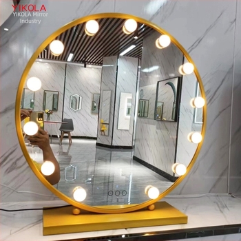 Asztali sminktükör LED-es világítással, forgatható, érintéses vezérlés