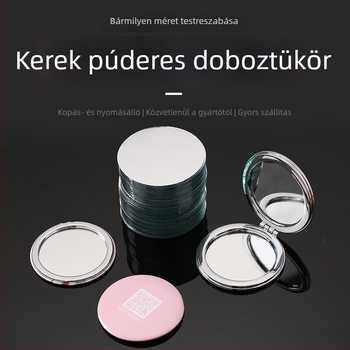 Asztali kétoldalas sminktükör üveglencsével, 1-5 mm vastagság