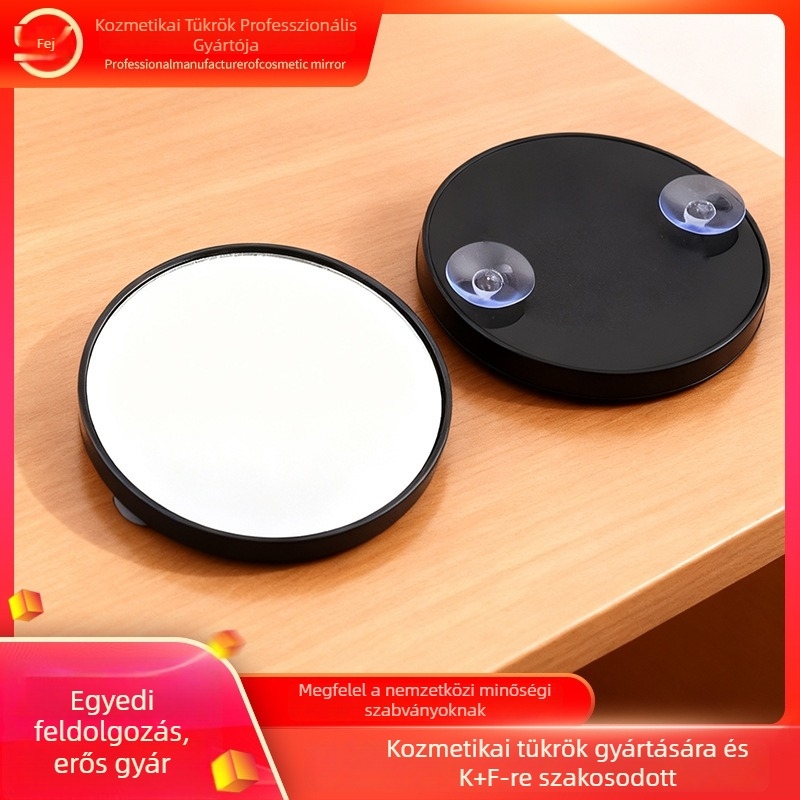 Személyre szabott kör alakú nagyító tükör szívókoronggal, hordozható kozmetikai tükör, 2x/5x/10x nagyítás