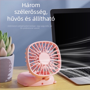 Nyakba akasztható hordozható ventilátor szépség-tükörrel, kültéri USB