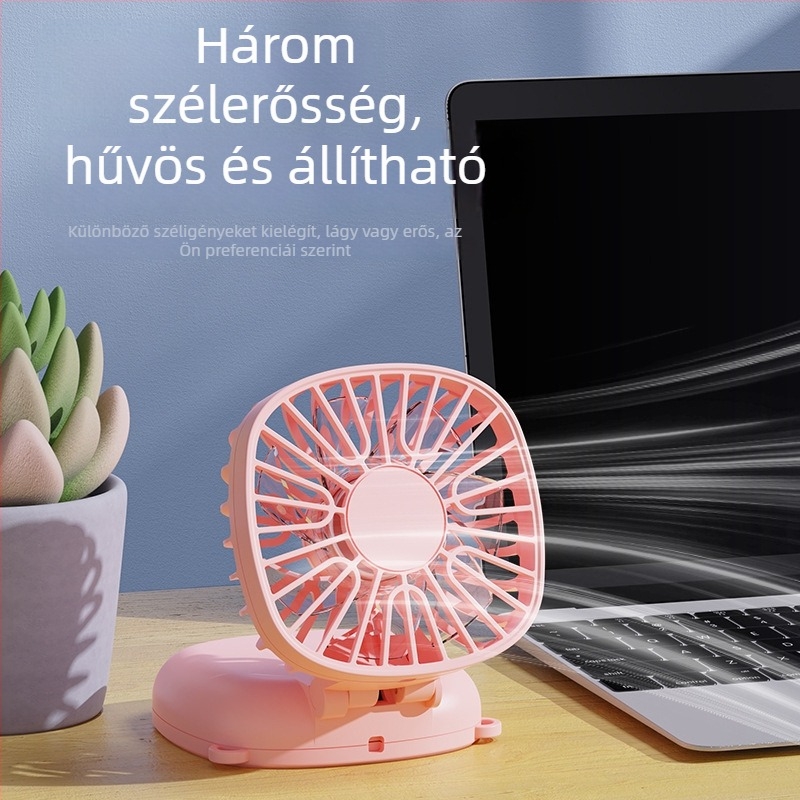Nyakba akasztható hordozható ventilátor szépség-tükörrel, kültéri USB
