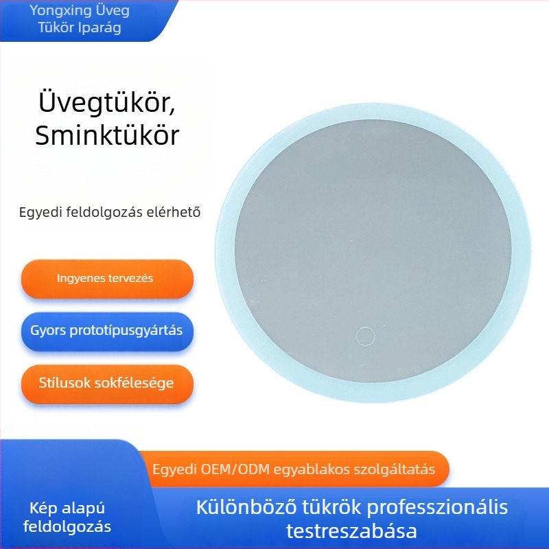 Egyedi üvegből készült kétoldalas lencse LED kozmetikai tükörhöz, lyukas üveg lencsék, különböző formák
