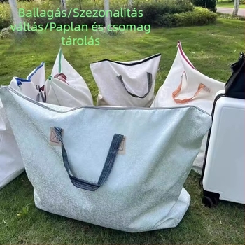 Paplan tároló táska, extrém nagy kapacitás, megerősített költöztetéshez, ruhák tárolására, kézi hordozó a kollégiumban